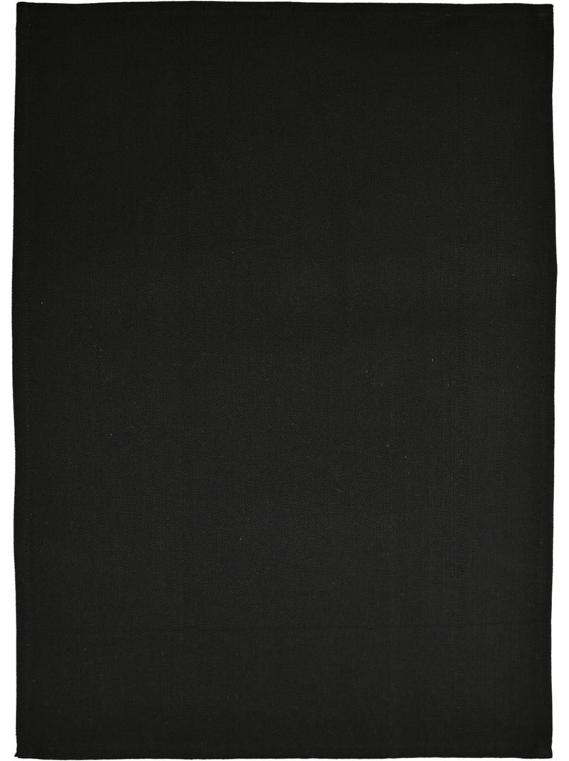 Paños de cocina de algodón liso Negro - Kiabi