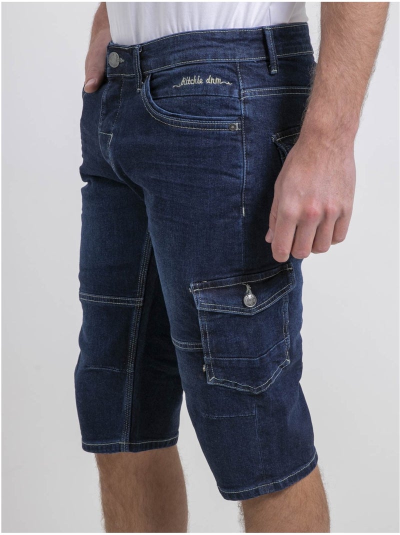 Pantacourt battle vaquero BONACRI DK BLUE Azul marino - Kiabi