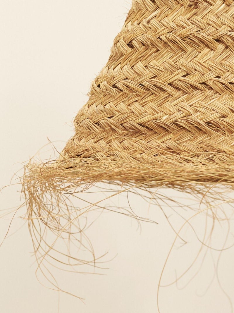 Pantalla cónica de fibra de palma Beige - Kiabi
