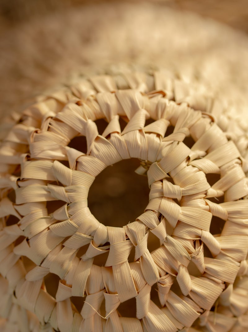 Pantalla cónica de hoja de palmera Beige - Kiabi