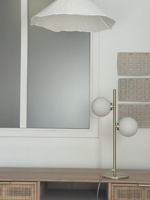 Pantalla de cono de papel maché - Kiabi