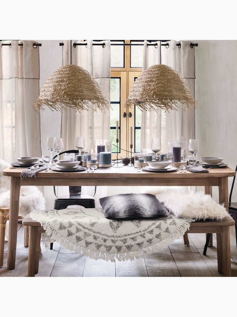 Pantalla de lámpara de caña estilo bohemio Beige - Kiabi