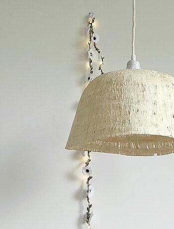 Pantalla de suspensión de papel maché natural D41