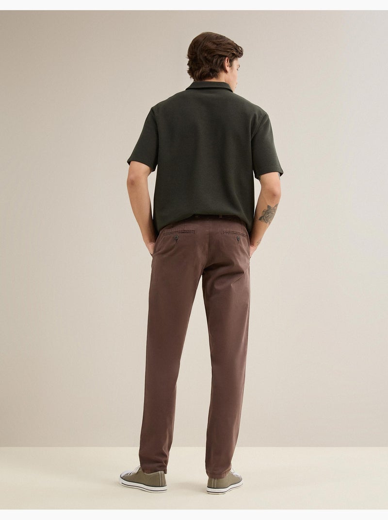 Pantal?n chino slim, MO Fashion Marr?n - Kiabi