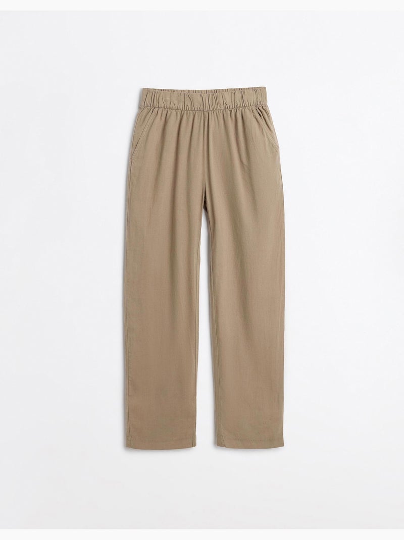 Pantal?n con lino, MO Fashion Beige - Kiabi