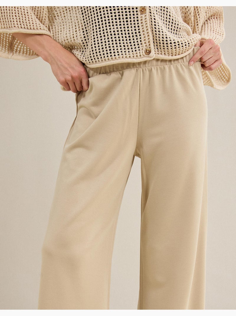 Pantal?n wide leg, MO Fashion Beige - Kiabi