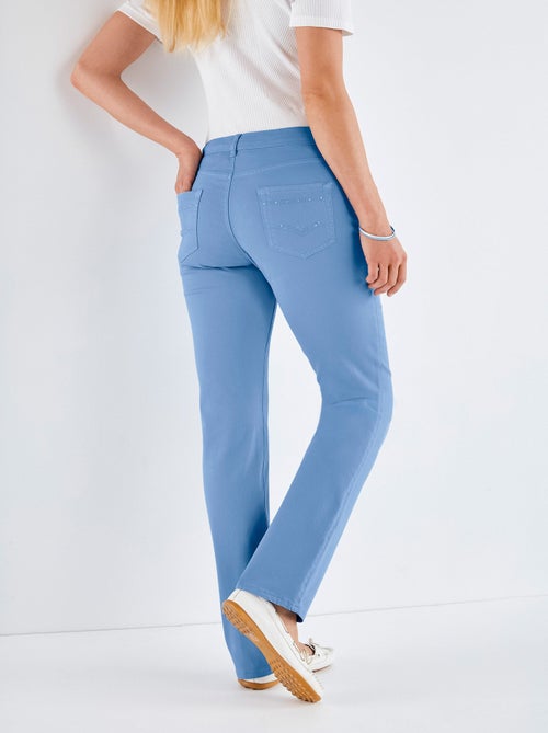 Pantalón 5 bolsillos bordado - Afibel - Kiabi