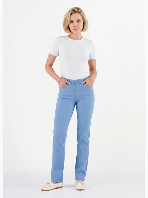 Pantalón 5 bolsillos bordado - Afibel - Kiabi Pantalón 5 bolsillos bordado - Afibel - Kiabi
