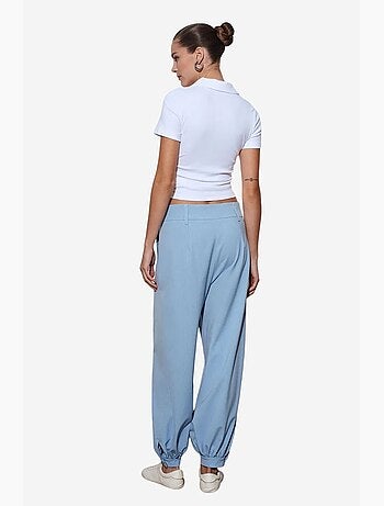 Pantalón a rayas de tiro alto y pernera ancha dilvin
