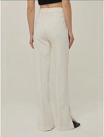 Pantalón acampanado de cintura alta premium