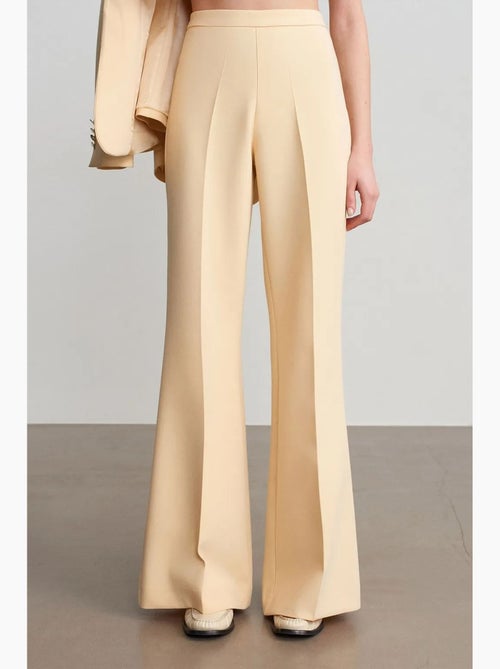 Pantalón acampanado de tiro alto con pinzas dilvin - Kiabi