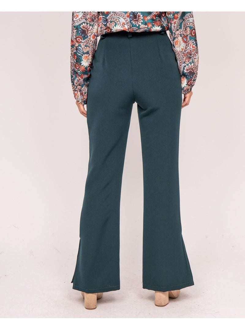 Pantalón acampanado EGWEN Verde bosque - Kiabi