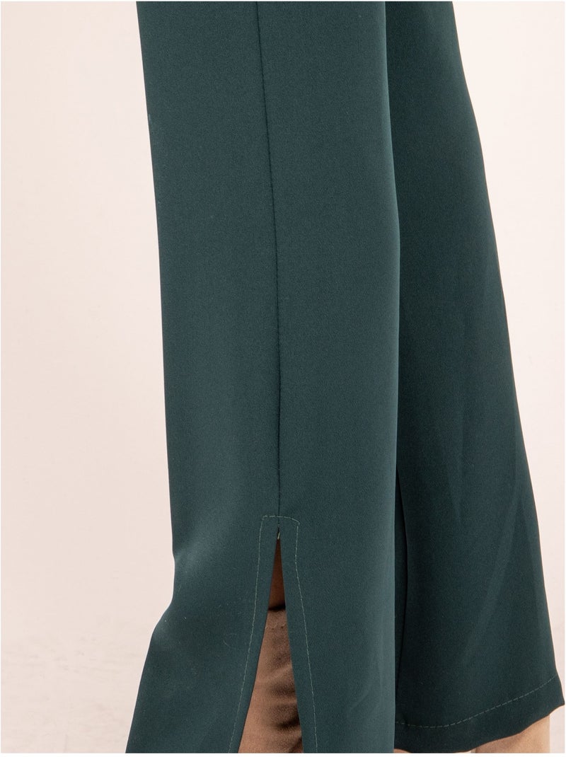 Pantalón acampanado EGWEN Verde bosque - Kiabi