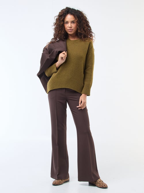 Pantalón acampanado liso - Kiabi