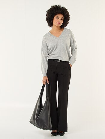 Pantalón acampanado liso