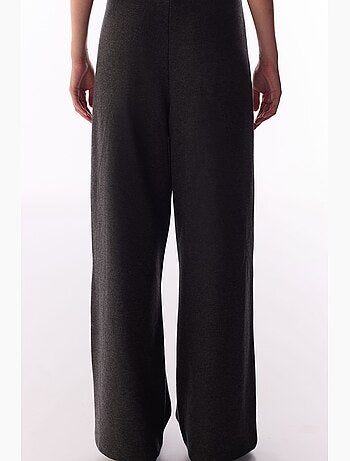 Pantalón amplio de pierna ancha con dibujo jaspeado, cálido penti