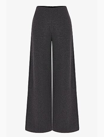 Pantalón amplio de pierna ancha con dibujo jaspeado, cálido penti