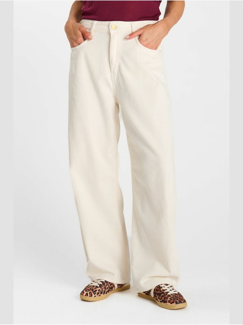 Pantalón amplio y holgado rinavelv Blanco - Kiabi