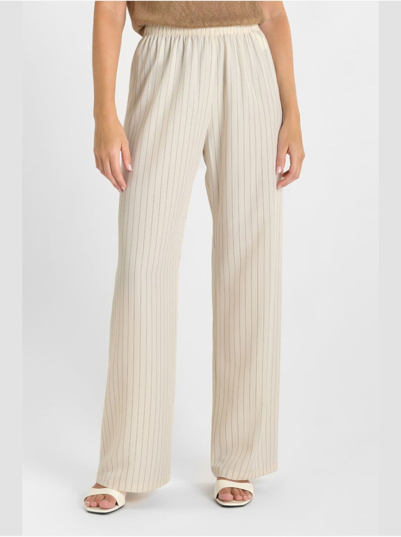 Pantalón amplio y holgado sidia Beige - Kiabi