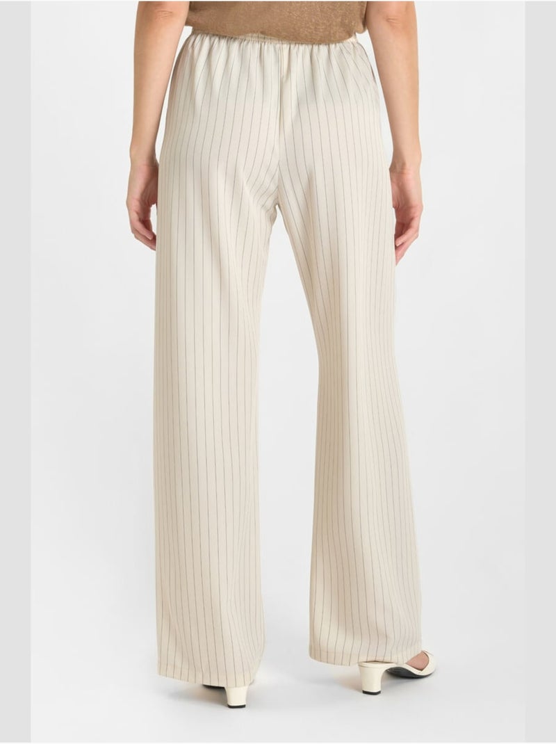 Pantalón amplio y holgado sidia Beige - Kiabi