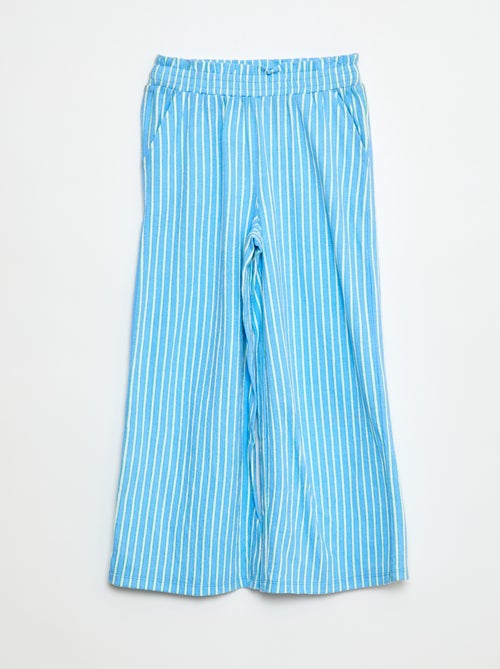 Pantalón ancho a rayas - Kiabi