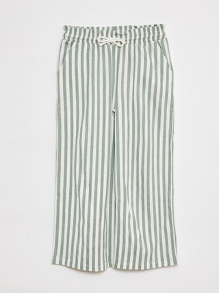 Pantalón ancho a rayas