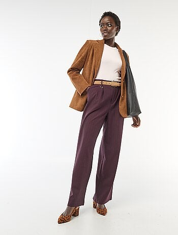 Pantalón ancho a rayas