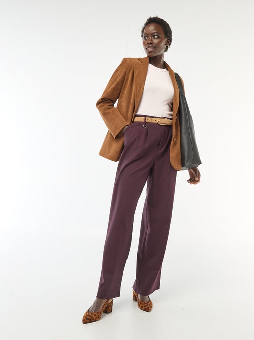 Pantalón ancho a rayas - Kiabi