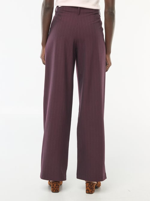 Pantalón ancho a rayas - Kiabi