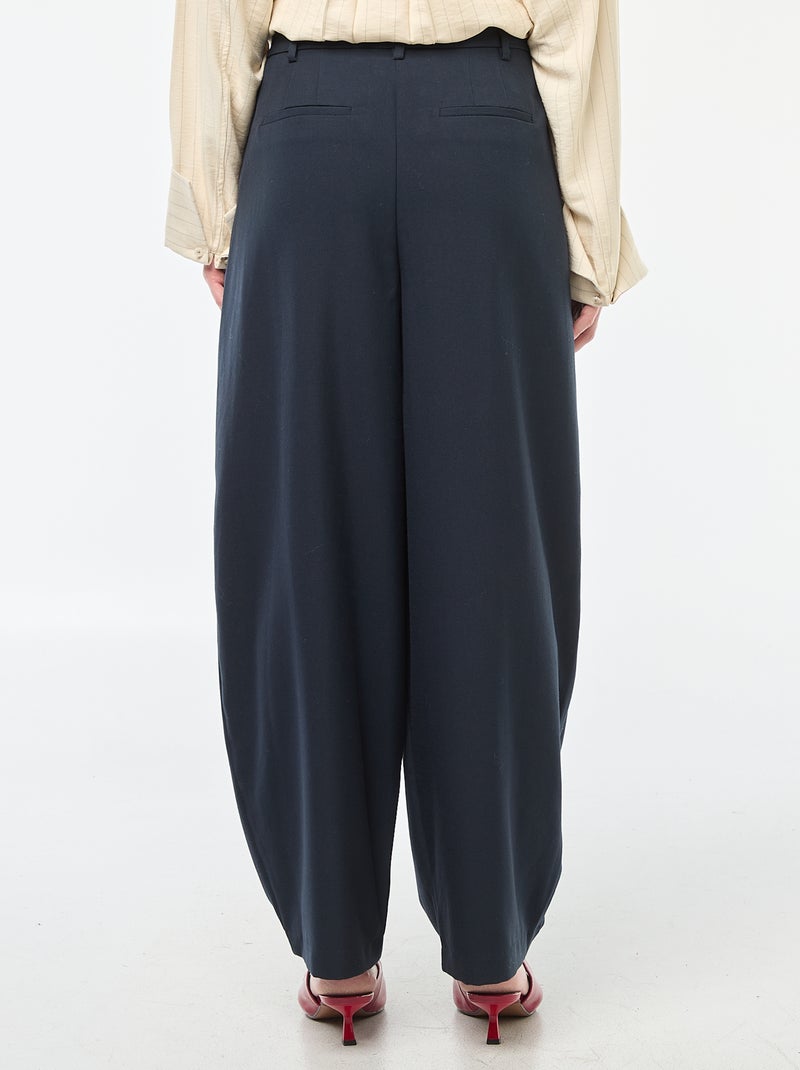 Pantalón ancho asimétrico Azul - Kiabi