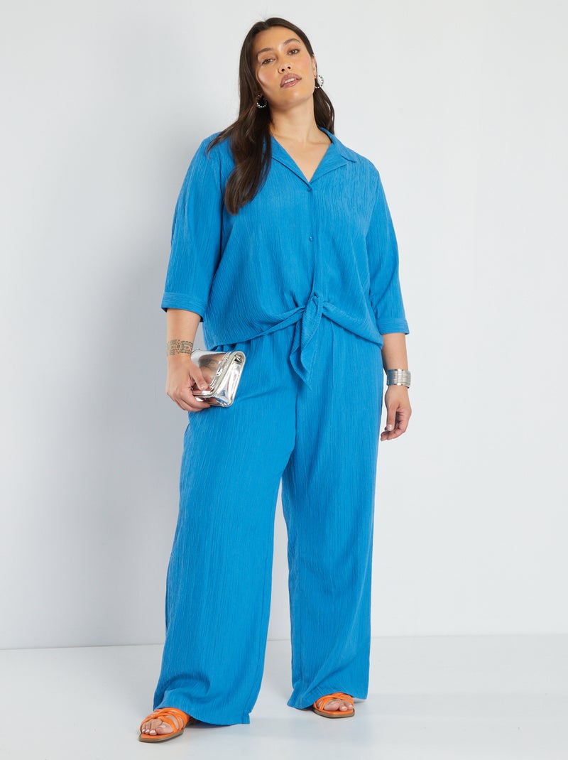 Pantalón ancho AZUL - Kiabi