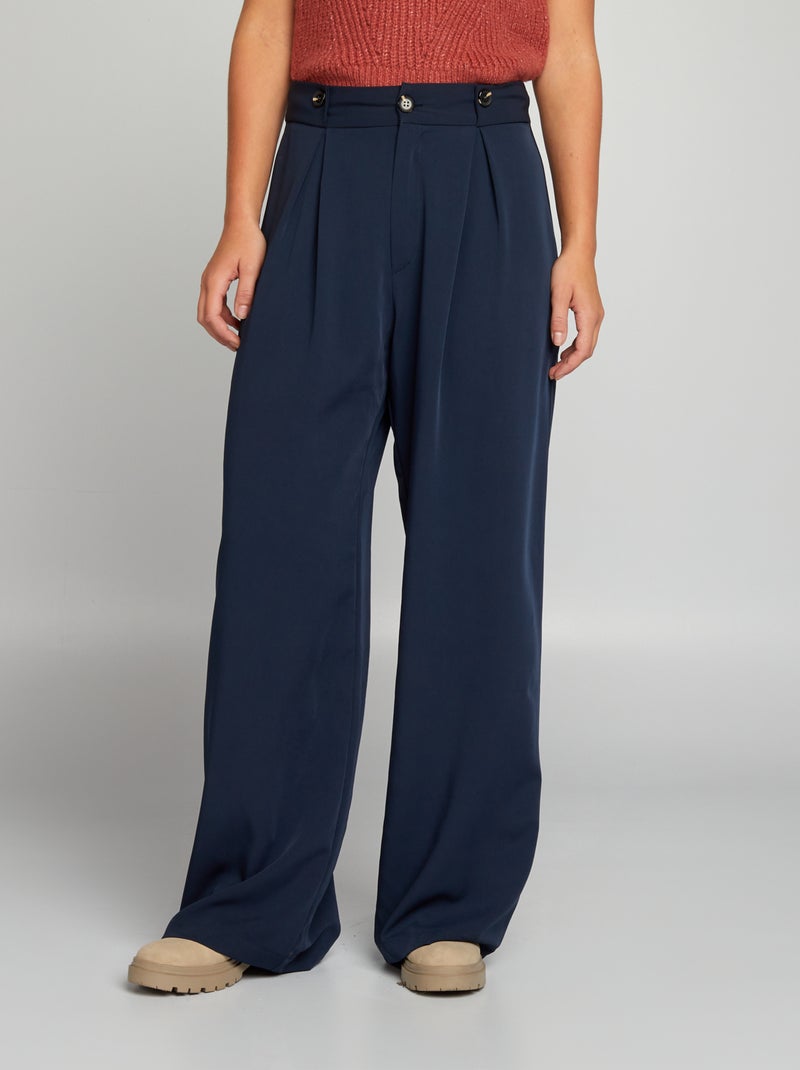 Pantalón ancho AZUL - Kiabi