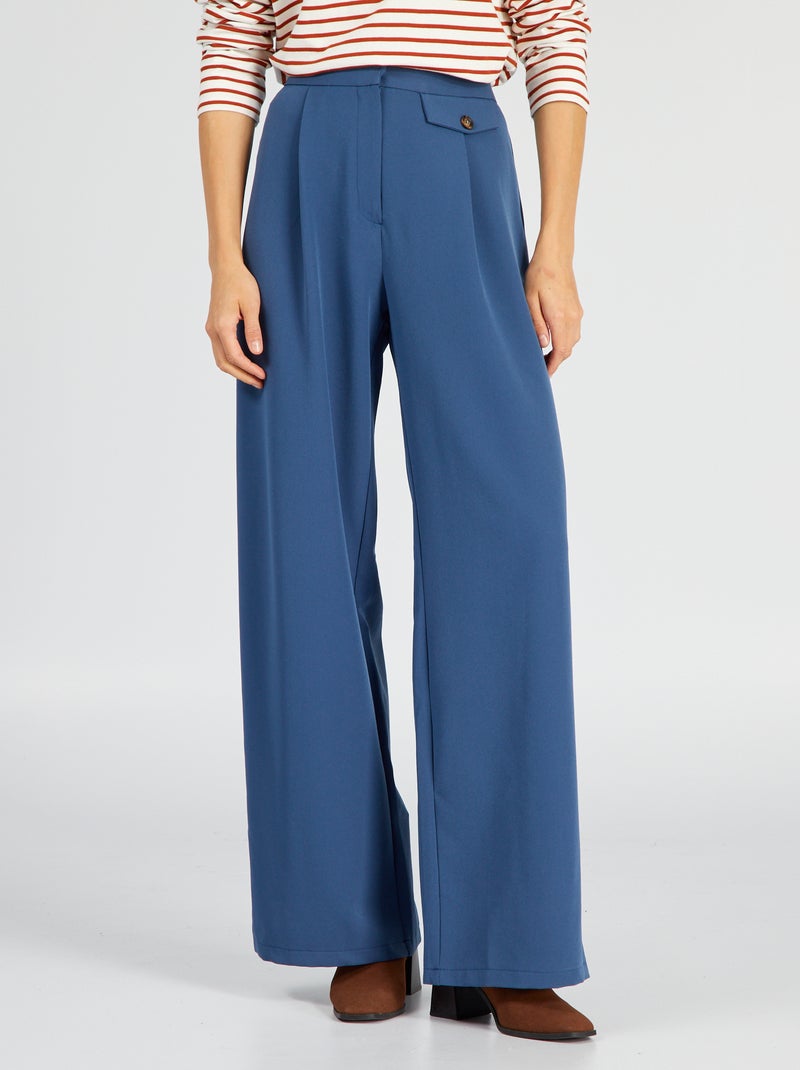 Pantalón ancho azul oscuro - Kiabi