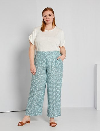 Pantalon ancho cuadros con descuentos | Kiabi