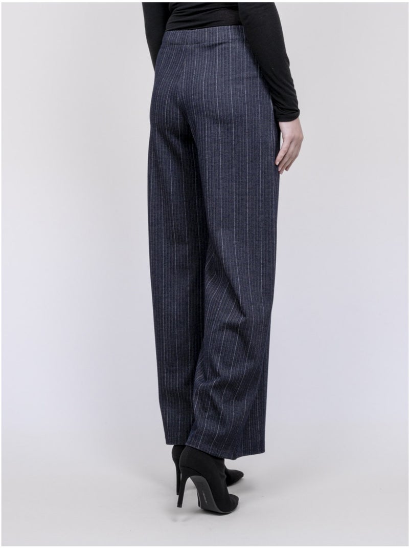 Pantalón ancho chevron EVARISTO Azul marino - Kiabi