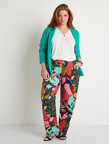 Pantalón ancho cintura semielástica - Afibel