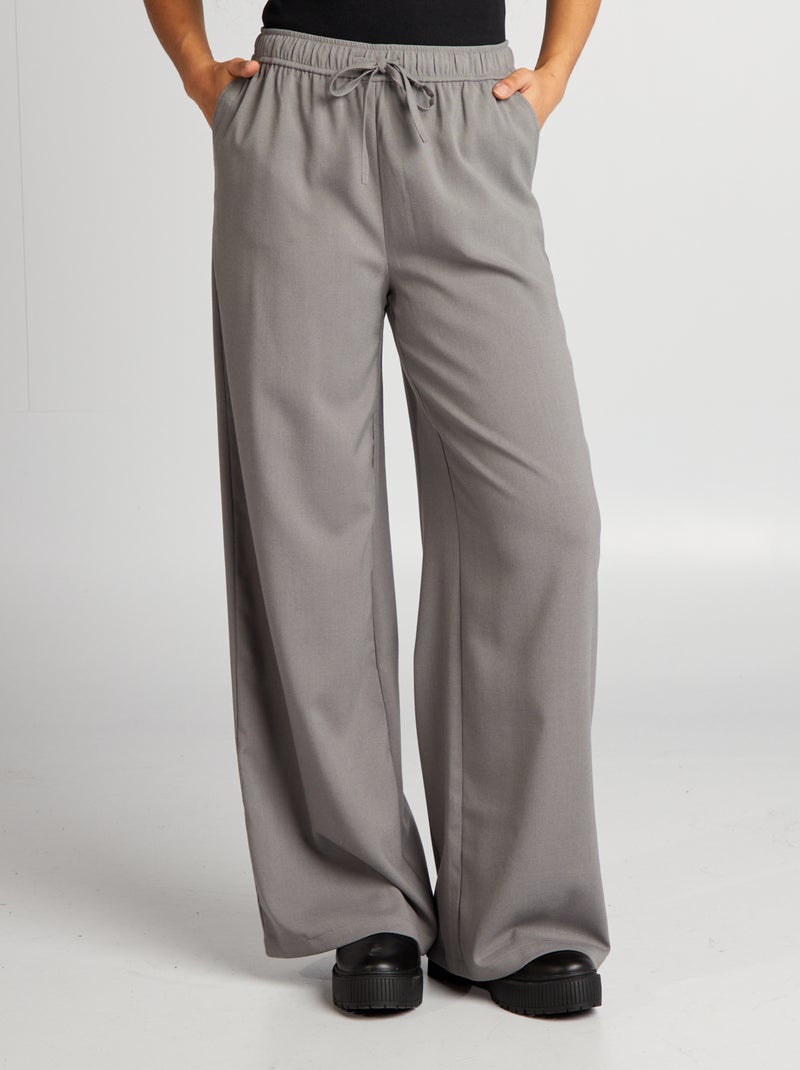 Pantalón ancho city GRIS - Kiabi