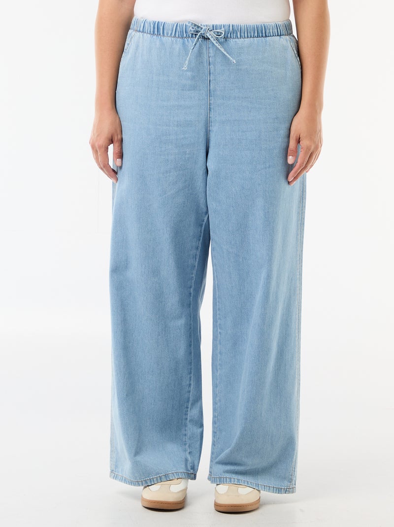 Pantalón ancho con 2 bolsillos Azul - Kiabi
