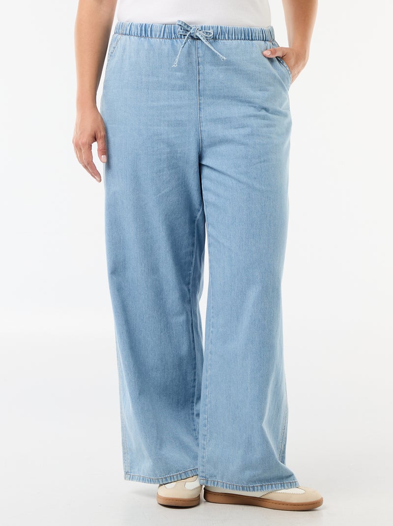 Pantalón ancho con 2 bolsillos Azul - Kiabi