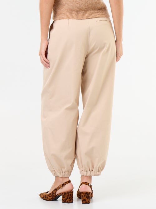Pantalón ancho con bajo elástico - Kiabi