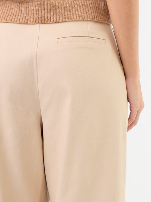 Pantalón ancho con bajo elástico - Kiabi