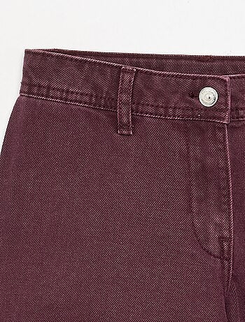 Pantalón ancho con bordados de 'flores'