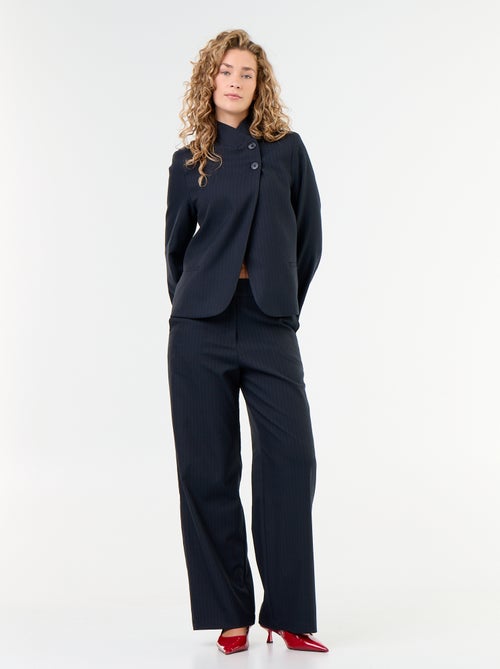 Pantalón ancho con botones dorados - Kiabi