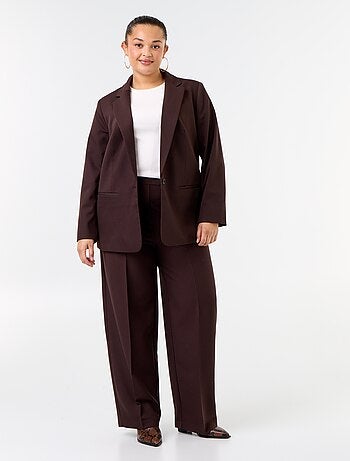 Pantalón ancho con botones dorados de fantasía
