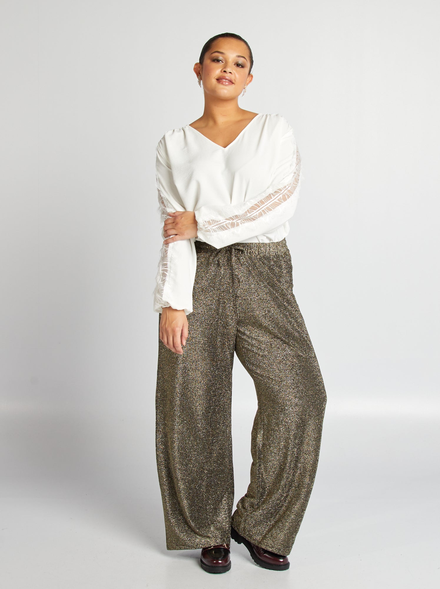 Pantalon brillos mujer