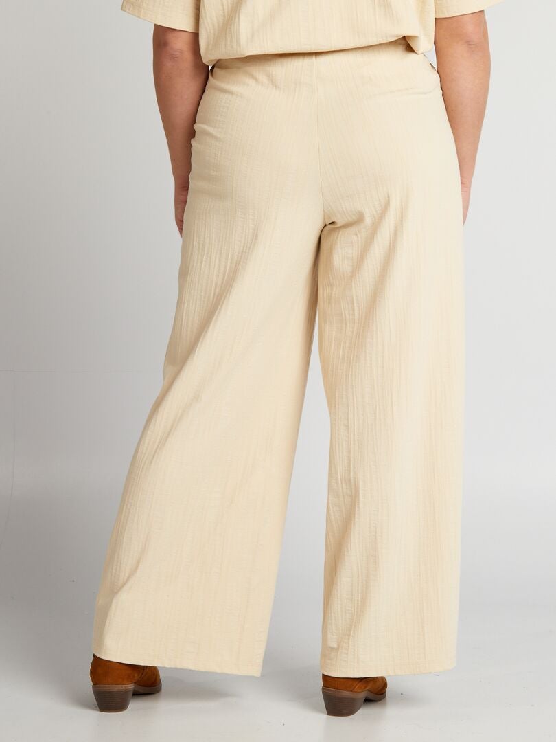 Pantalón sastre con forma ancha - BEIGE - Kiabi - 20.00€