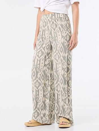 Pantalón ancho con cintura elástica