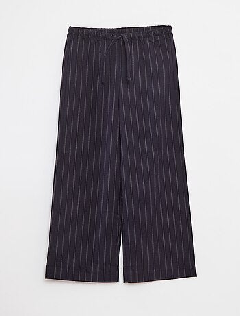 Pantalón ancho con cintura elástica y 2 bolsillos