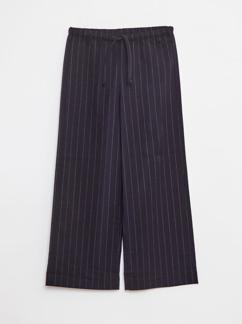 Pantalón ancho con cintura elástica y 2 bolsillos - Kiabi