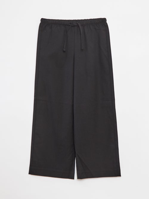 Pantalón ancho con cintura elástica y 2 bolsillos - Kiabi